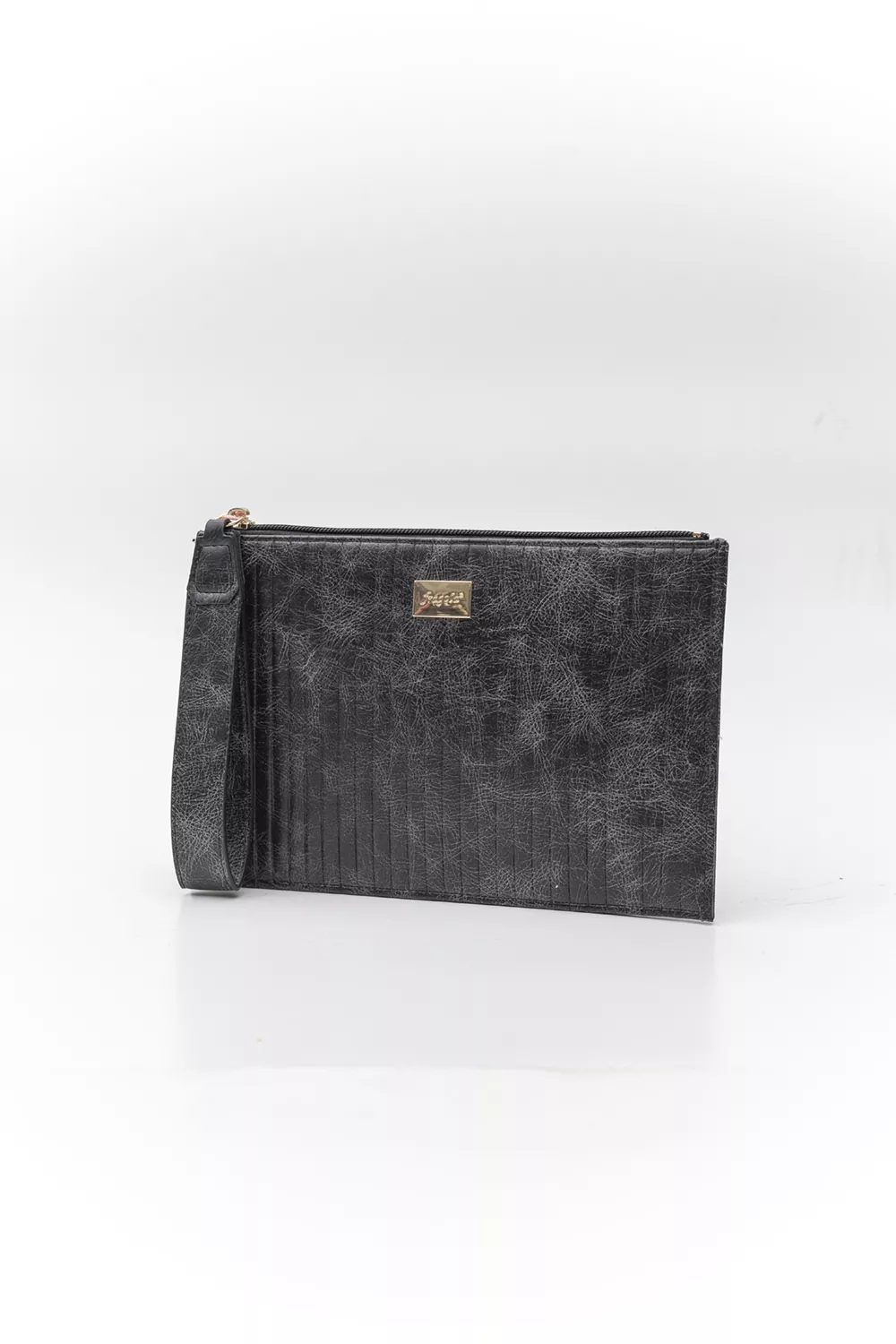 Φάκελος πλακέ με φερμουάρ και χειρολαβή VINTAGE