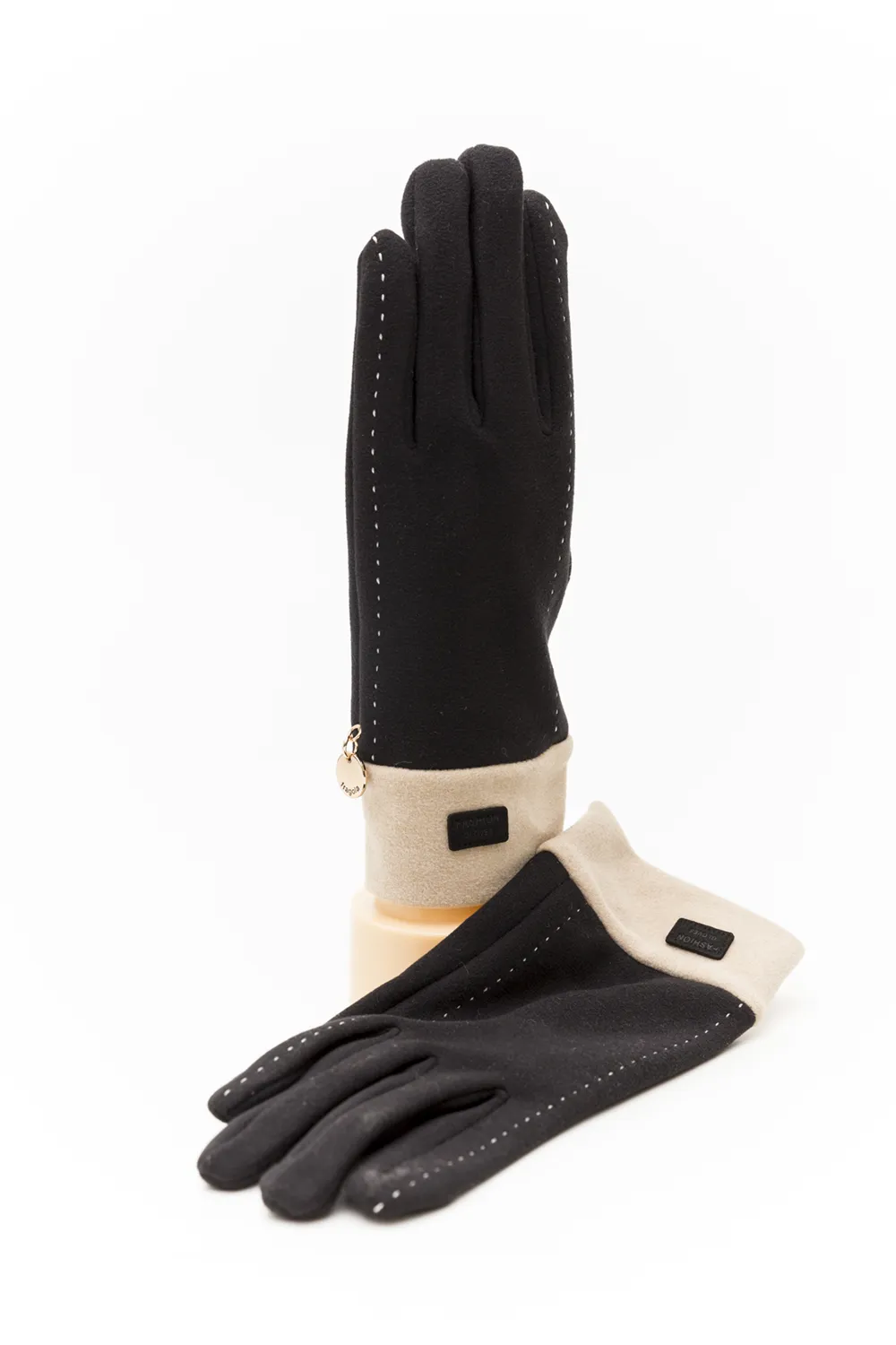 Γάντι γυναικείο με υφή τσόχας