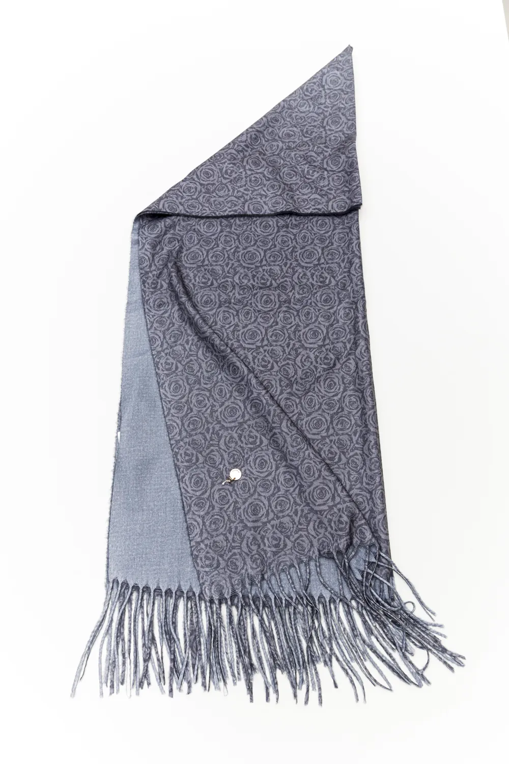 Double face πασμίνα με τριανταφυλλάκια