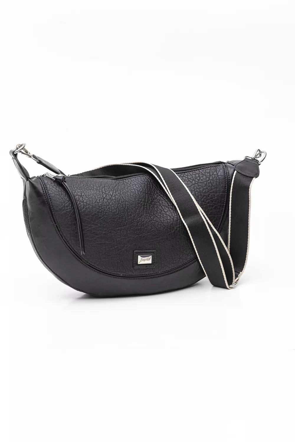 Μεγάλη χιαστί και crossbody τσάντα με ανάγλυφη υφή