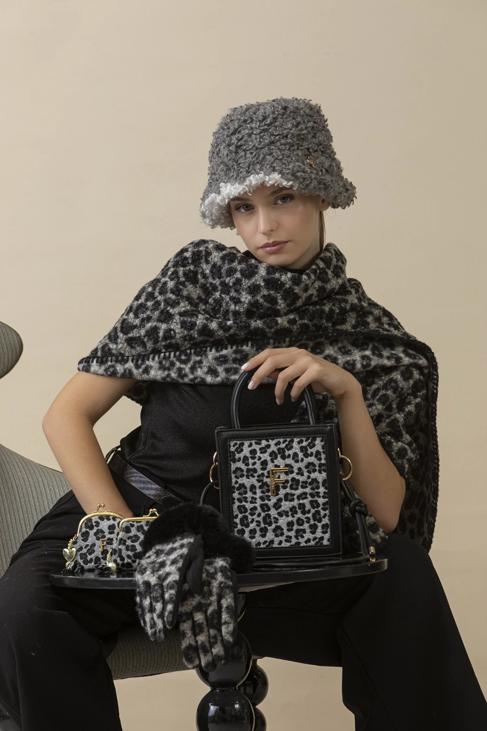 Mini Τσάντα animal print