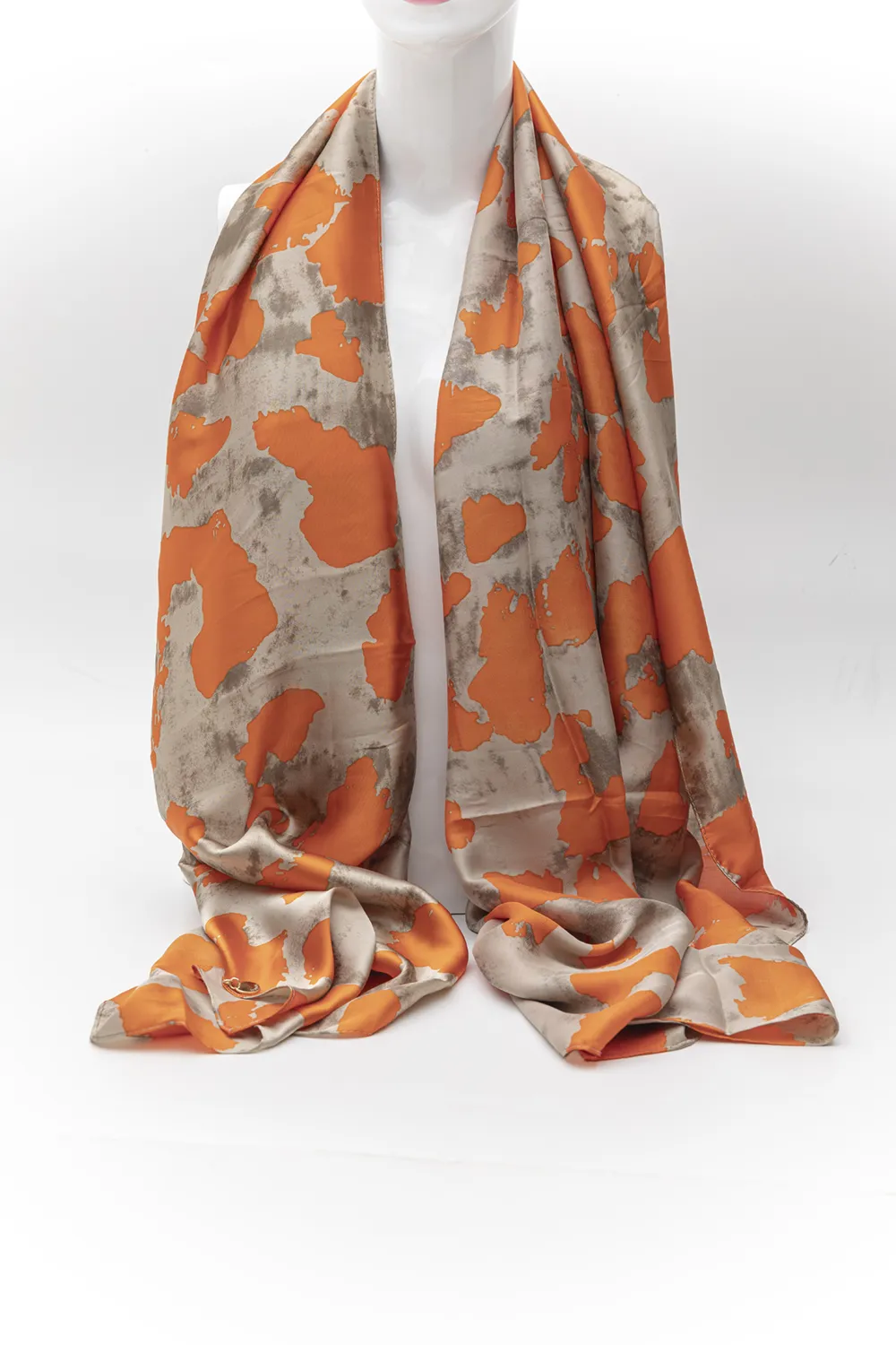 SC302-beige-orange Φουλάρι SC302 - Image 1